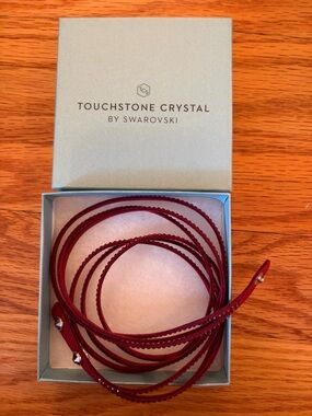 Touchstone Crystal Wrap Bracelet in Deep Red